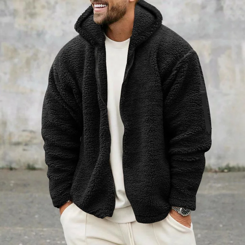 Niels - Heren Teddy Fleece Jas Oversized met Capuchon en Ritssluiting