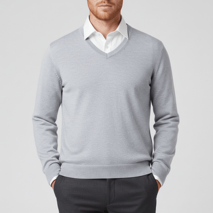 Niels - Heren Trui Slim Fit Fijngebreid in Nette Stijl met V-hals