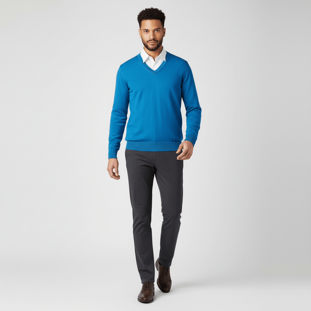 Niels - Heren Trui Slim Fit Fijngebreid in Nette Stijl met V-hals