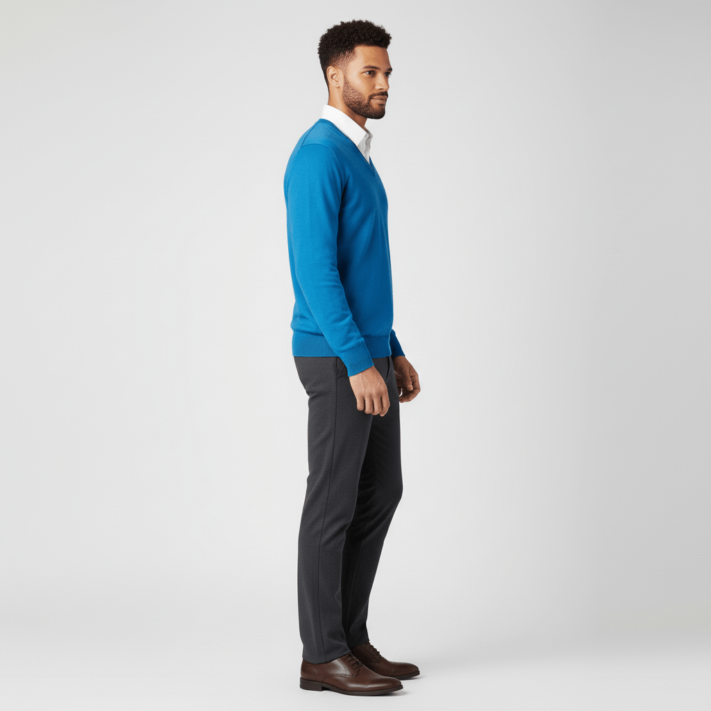 Niels - Heren Trui Slim Fit Fijngebreid in Nette Stijl met V-hals