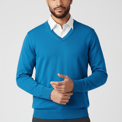 Niels - Heren Trui Slim Fit Fijngebreid in Nette Stijl met V-hals