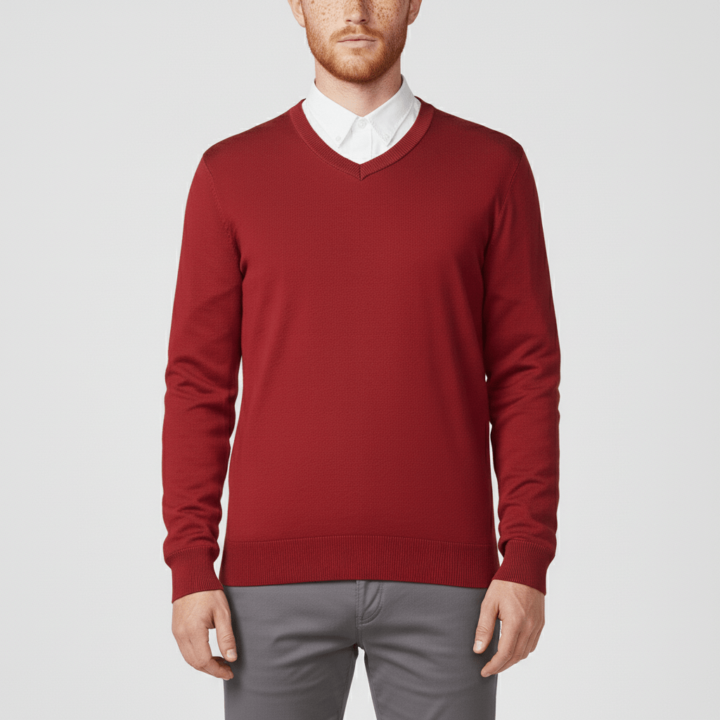 Niels - Heren Trui Slim Fit Fijngebreid in Nette Stijl met V-hals