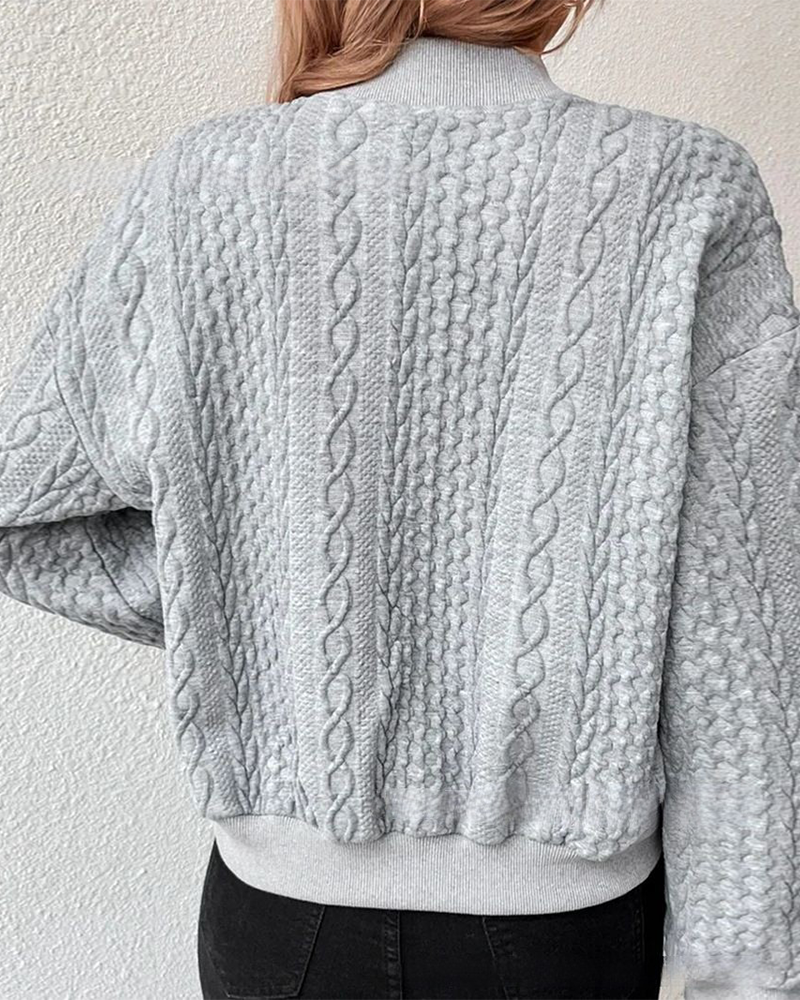 Noa - Dames Vest Gebreid voor de Herfst met Kabelpatroon en Knoopsluiting