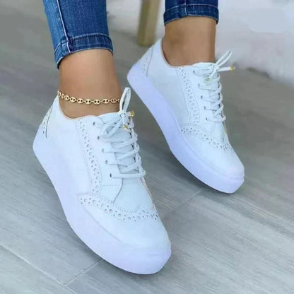 Fenna - Dames Sneakers Herfst Orthopedisch met Platformzool en Veters