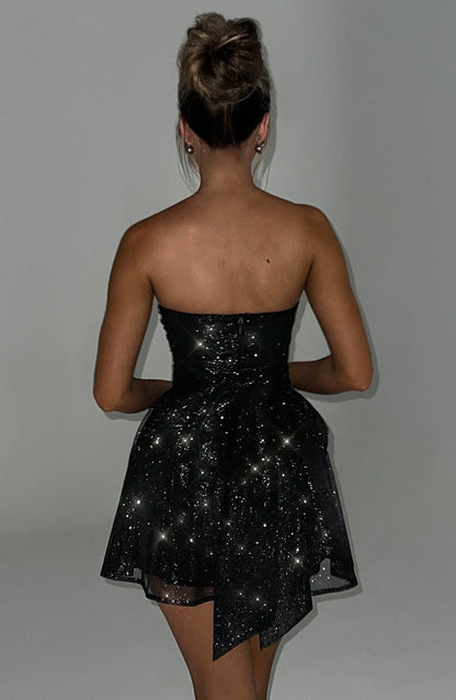 Noor - Chique Bruiloft Gastenjurk Dames met Strapless Hals en Uitwaaierende Rok