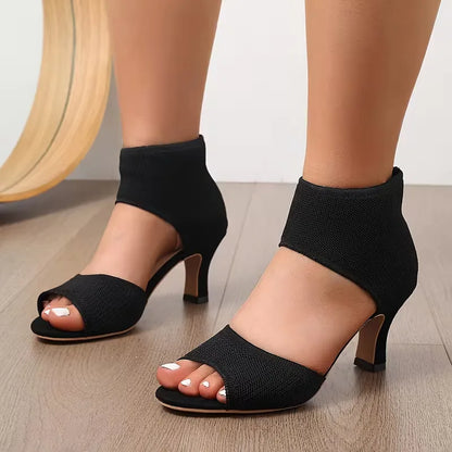 Noor - Chique Orthopedische Sandalen Dames met Brede Enkelband en Slanke Hak