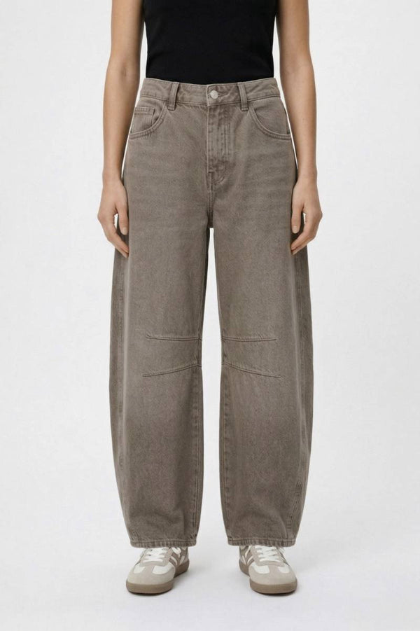 Noor - Dames Baggy Jeans Barrel Fit met Hoge Taille en Wijde Pijpen