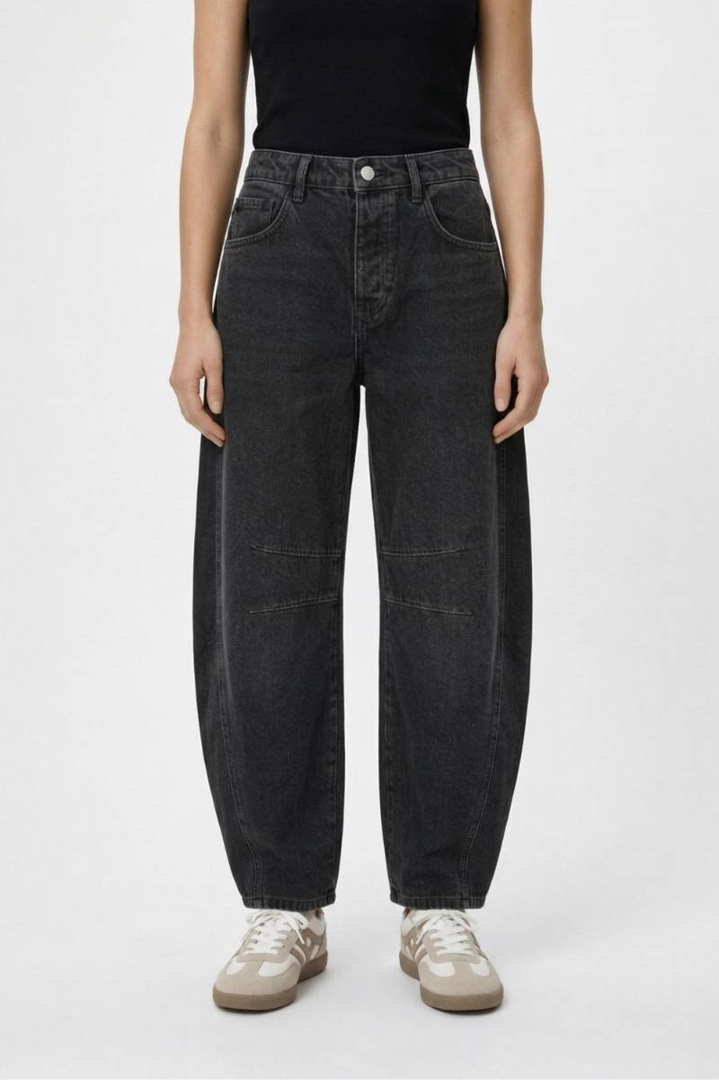 Broek Dames - Oversized | Vintage Wassing & Decoratieve Naden — Donkergrijs
