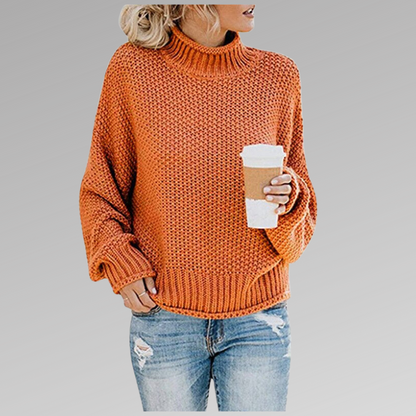 Noor - Dames Coltrui Gebreide Stijl met Comfortabele Pasvorm en Ronde Hals