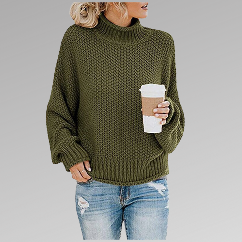 Noor - Dames Coltrui Gebreide Stijl met Comfortabele Pasvorm en Ronde Hals
