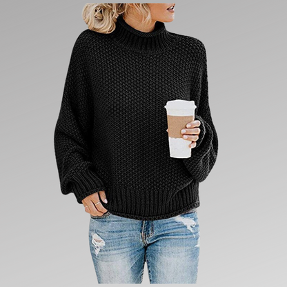 Noor - Dames Coltrui Gebreide Stijl met Comfortabele Pasvorm en Ronde Hals