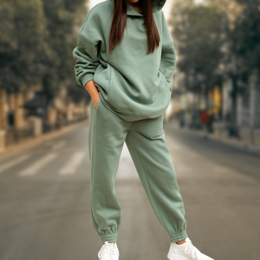 Noor - Dames Loungeset Comfortabele Oversized Hoodie en Joggingbroek