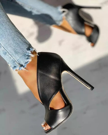 Noor - Elegante Orthopedische Sandalen Dames met Peep Toe en Stilettohak