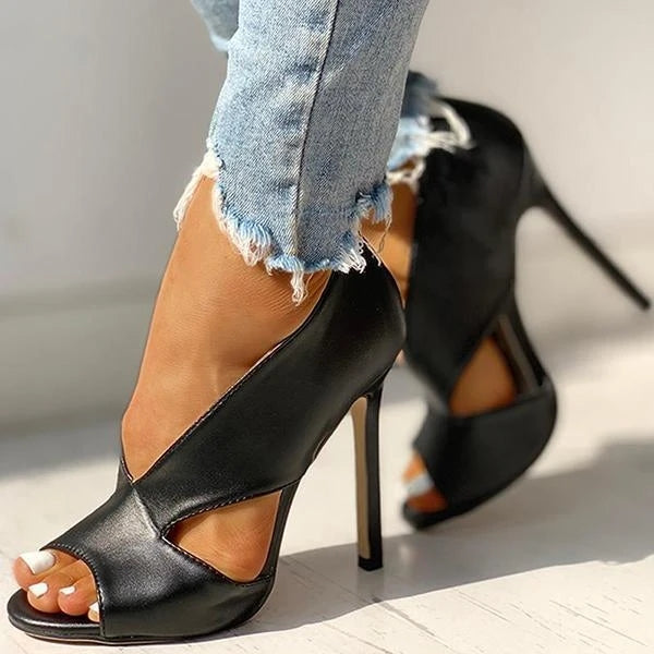 Noor - Elegante Orthopedische Sandalen Dames met Peep Toe en Stilettohak