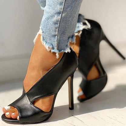 Noor - Elegante Orthopedische Sandalen Dames met Peep Toe en Stilettohak