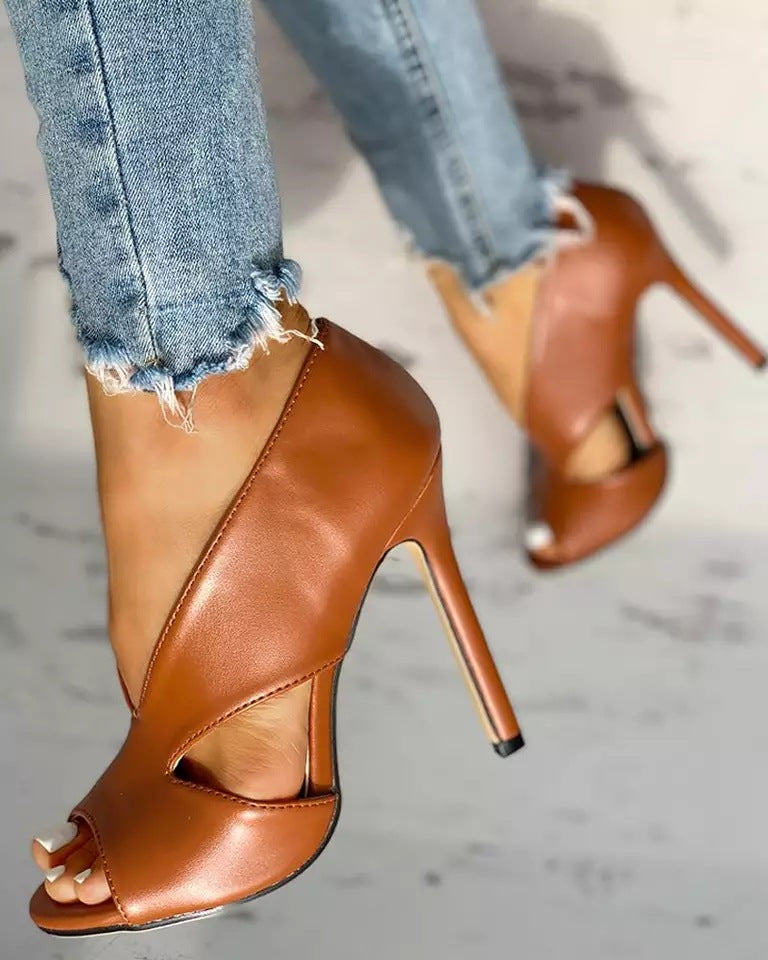 Noor - Elegante Orthopedische Sandalen Dames met Peep Toe en Stilettohak