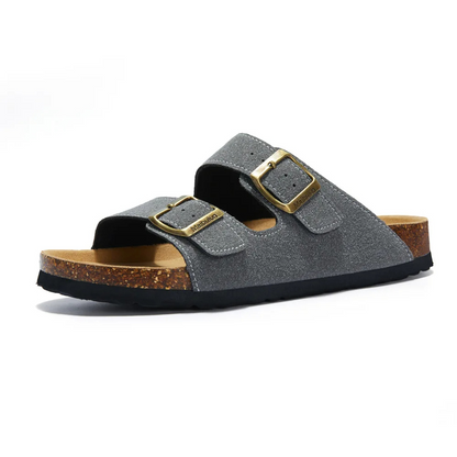 Lotte - Orthopedische Sandalen Dames met Verstelbaar Dubbel Gespband en Kurkzool