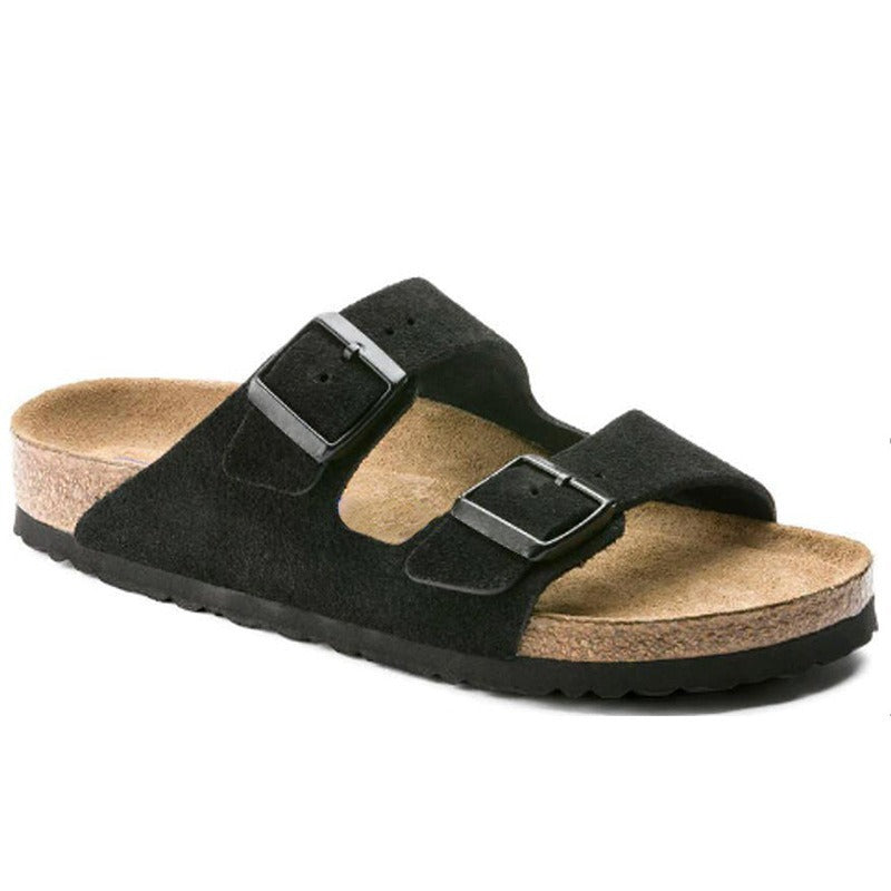 Lotte - Orthopedische Sandalen Dames met Verstelbaar Dubbel Gespband en Kurkzool