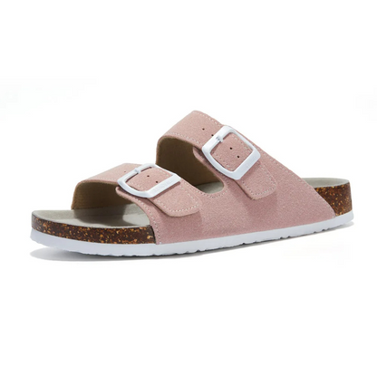 Lotte - Orthopedische Sandalen Dames met Verstelbaar Dubbel Gespband en Kurkzool