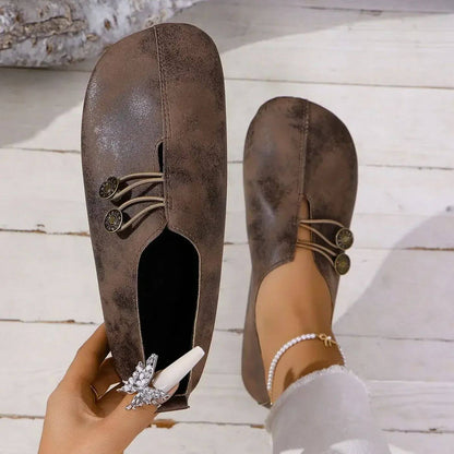 Noor - Orthopedische Instappers Dames met Knopdetail en Comfortabele Zool