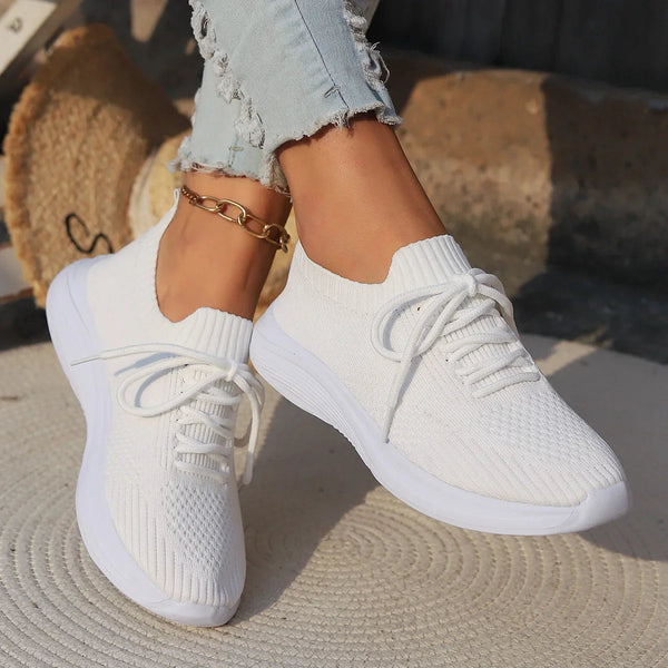 Noor - Trendy Comfortabele Sneakers Dames met Ademende Sock-fit en Flexibele Zool