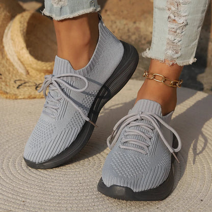 Noor - Trendy Comfortabele Sneakers Dames met Ademende Sock-fit en Flexibele Zool