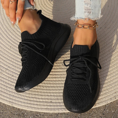Noor - Trendy Comfortabele Sneakers Dames met Ademende Sock-fit en Flexibele Zool