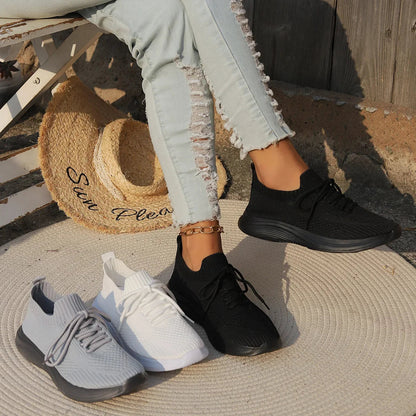Noor - Trendy Comfortabele Sneakers Dames met Ademende Sock-fit en Flexibele Zool