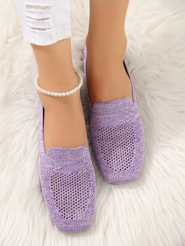 Noor - Trendy Plateau Ballerina's Dames met Ademend Mesh en Comfortabele Zool