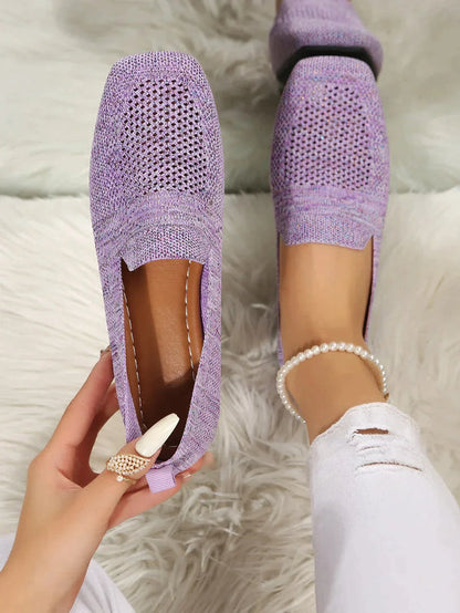 Noor - Trendy Plateau Ballerina's Dames met Ademend Mesh en Comfortabele Zool