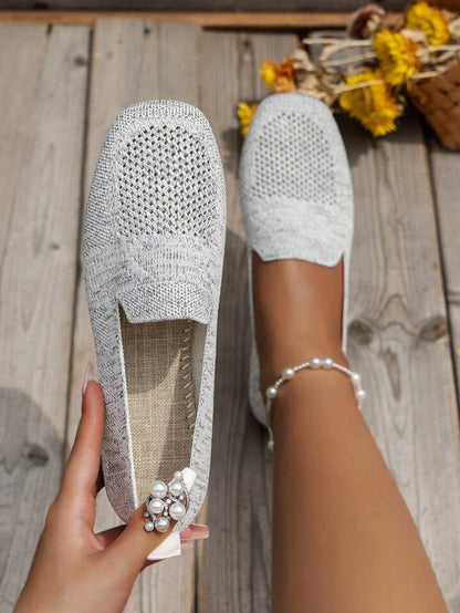 Noor - Trendy Plateau Ballerina's Dames met Ademend Mesh en Comfortabele Zool