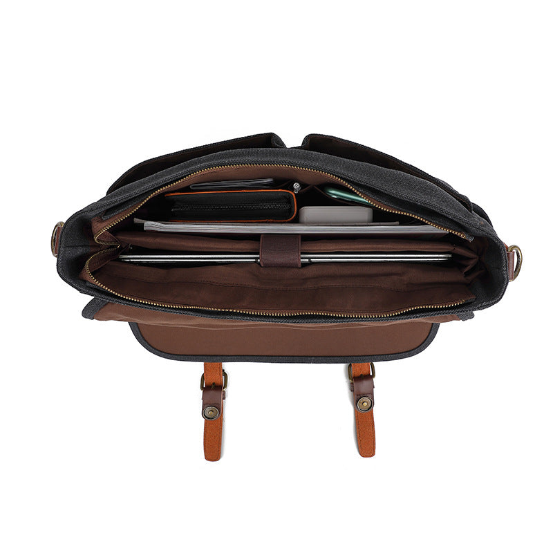 Tas Heren - Robuuste Messenger met Dubbele Gesp en Schouderband | Casual