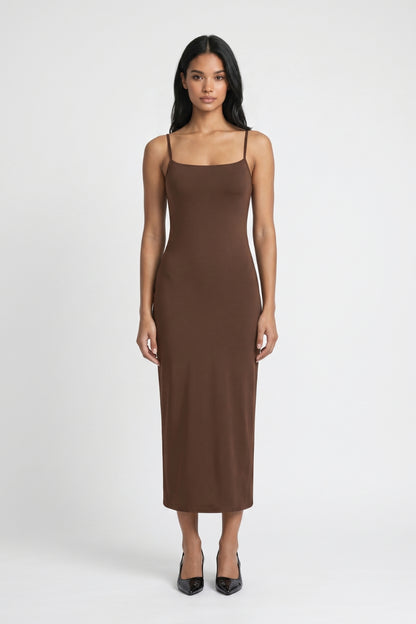 Midi Jurk Dames - Getailleerd | Spaghettibandjes