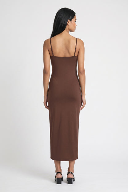 Midi Jurk Dames - Getailleerd | Spaghettibandjes