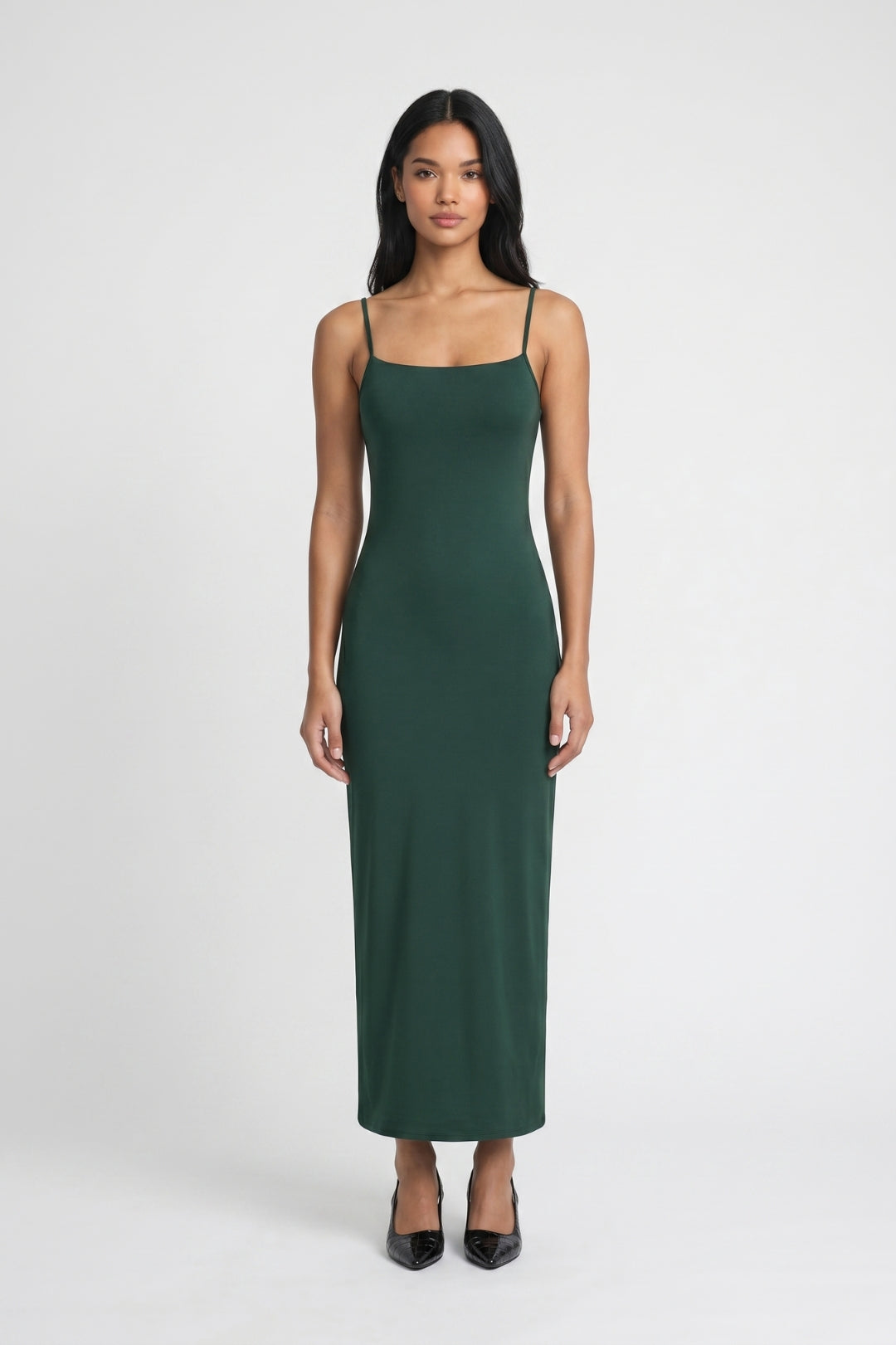 Midi Jurk Dames - Getailleerd | Spaghettibandjes