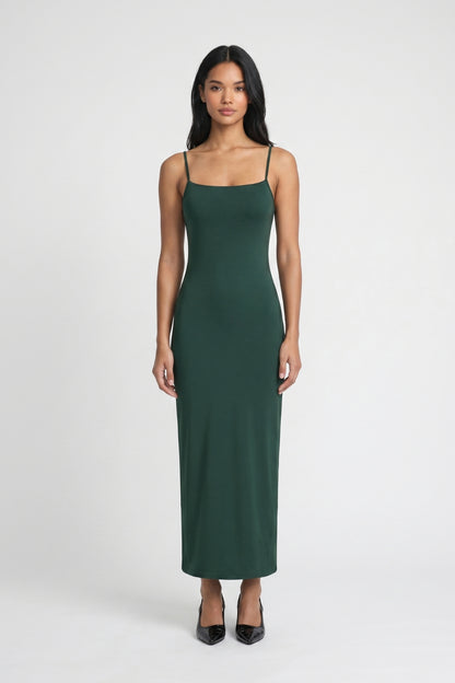 Midi Jurk Dames - Getailleerd | Spaghettibandjes