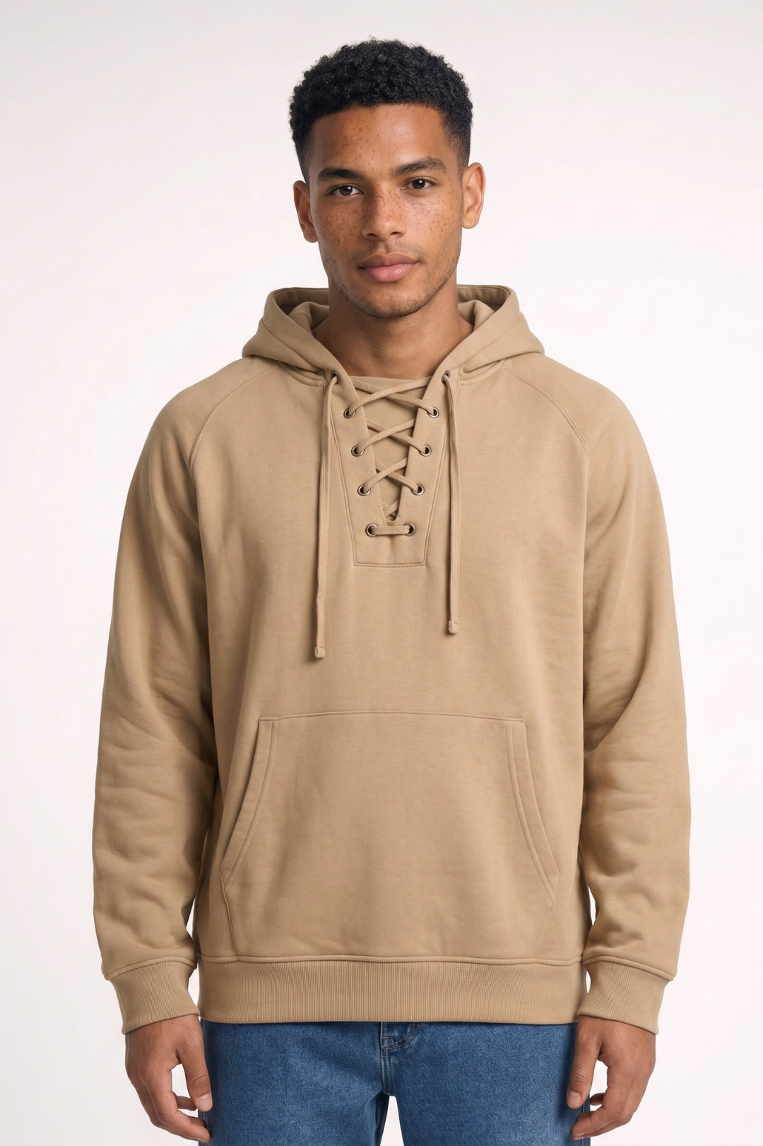Hoodie Heren - Oversized Fit met Capuchon en Veterdetail | Urban