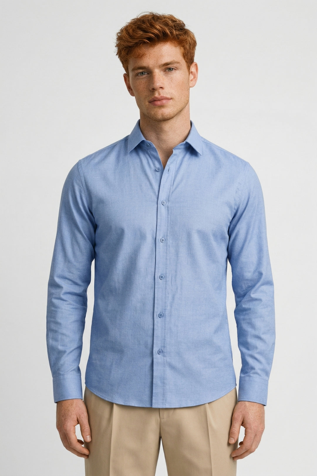Overhemd Heren - Slim Fit met Getailleerde Snit en Manchetten | Elegant