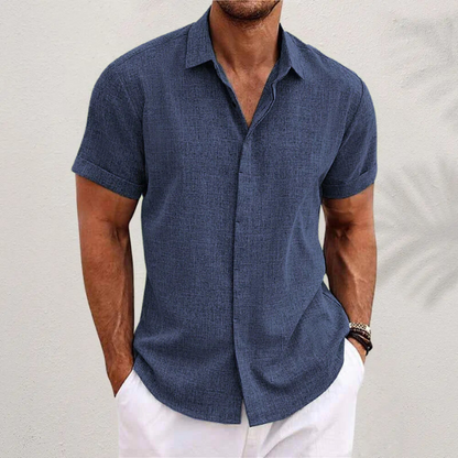 Overhemd Heren - Regular Fit met Kraag en Korte Mouwen | Casual