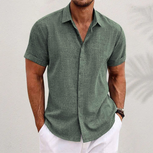 Overhemd Heren - Regular Fit met Kraag en Korte Mouwen | Casual