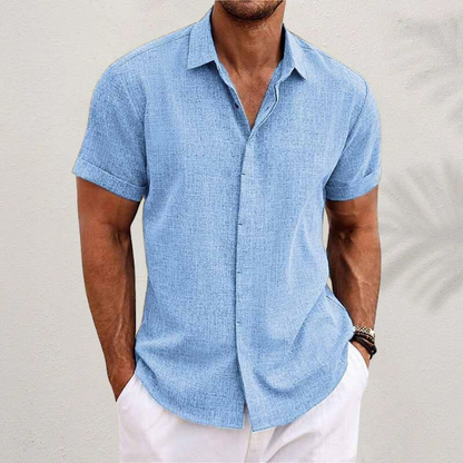 Overhemd Heren - Regular Fit met Kraag en Korte Mouwen | Casual