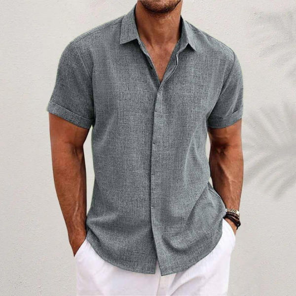 Overhemd Heren - Regular Fit met Kraag en Korte Mouwen | Casual