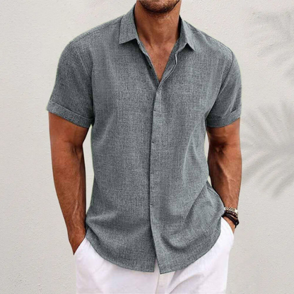 Overhemd Heren - Regular Fit met Kraag en Korte Mouwen | Casual