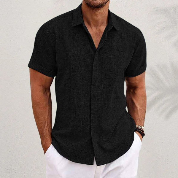 Overhemd Heren - Regular Fit met Kraag en Korte Mouwen | Casual