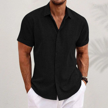 Overhemd Heren - Regular Fit met Kraag en Korte Mouwen | Casual