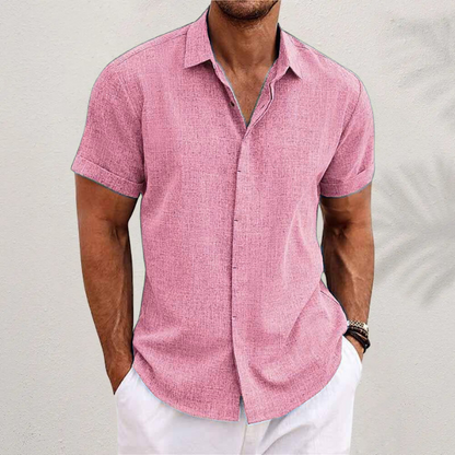 Overhemd Heren - Regular Fit met Kraag en Korte Mouwen | Casual