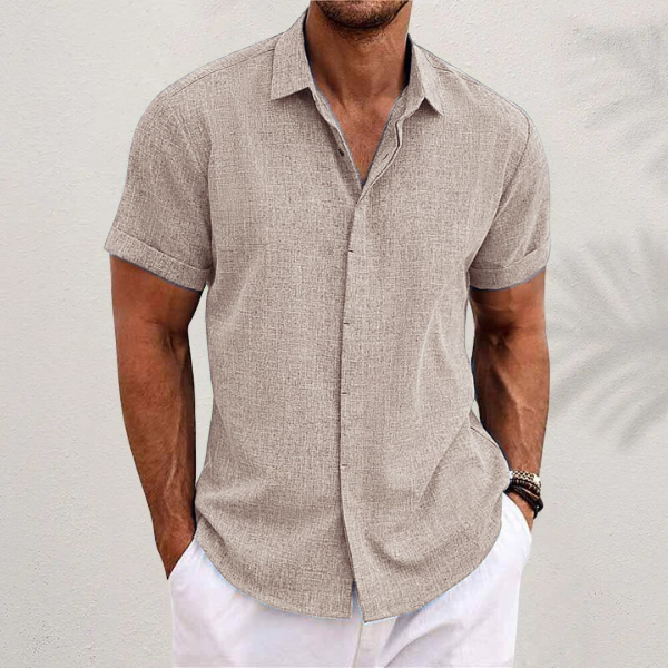 Overhemd Heren - Regular Fit met Kraag en Korte Mouwen | Casual