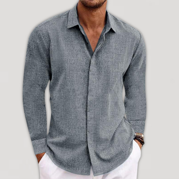 Overhemd Heren - Regular Fit met Kraag en Knoopsluiting | Klassiek