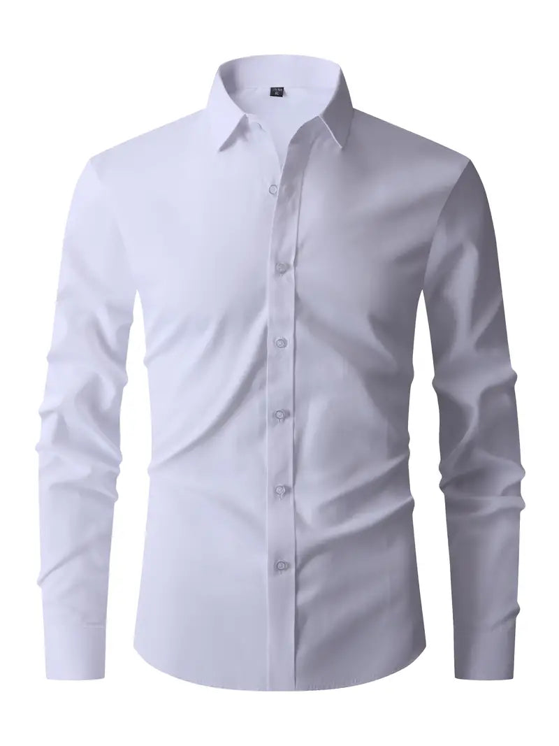 Overhemd Heren - Elegant Fit met Lange Mouwen | Tijdloos