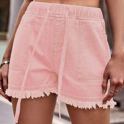 Korte Broek Dames - Hoge Taille met Touwceintuur | Zomer
